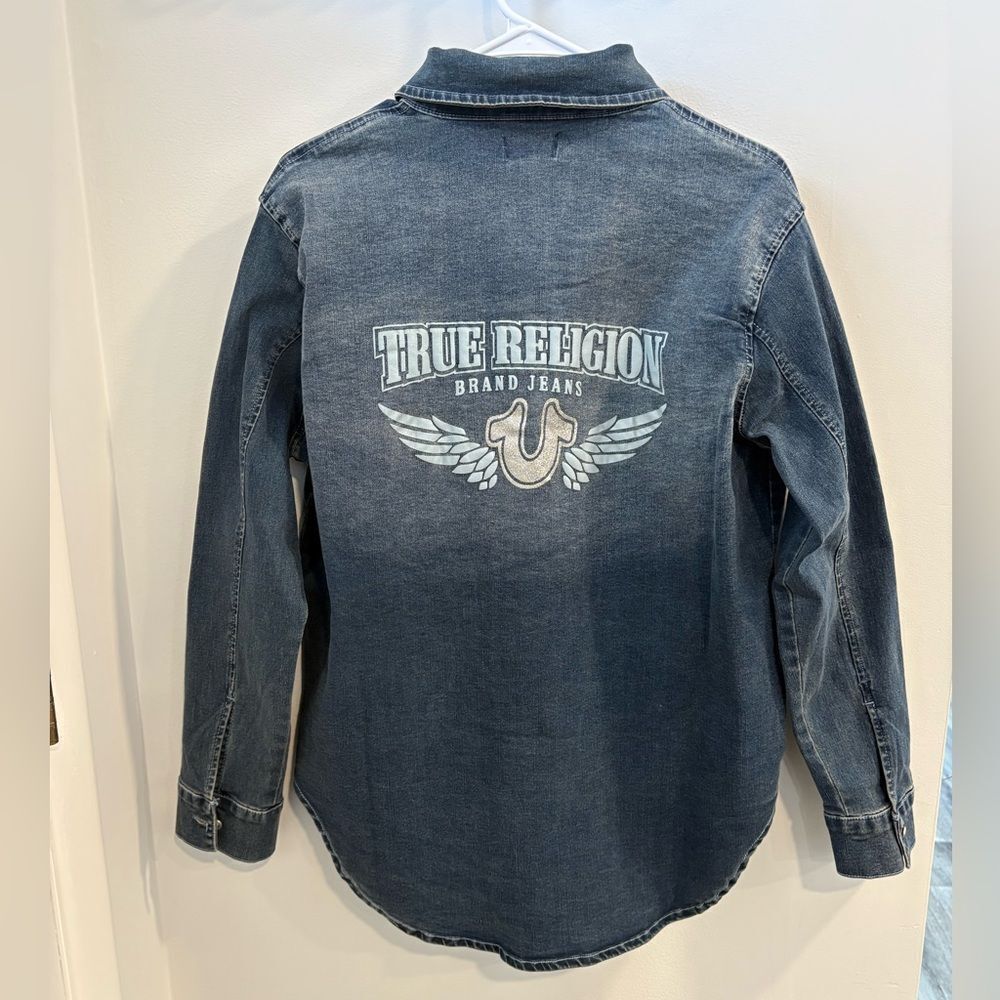 True Religion Blue Button Down Shirt